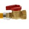 Jones Stephens 5/8" OD (1/2" ID) Gas Connector, 3/4" MIP x 3/4" FIP Ball Valve x 36" G71236 - alternate 2